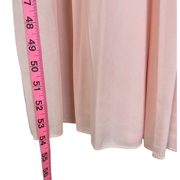 Vtg Blanche by Ralph Montenero Peach Nylon Full Length Gown Negligée Sheer Sz P - Picture 8 of 11